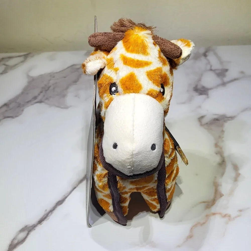 Spunky Pup NWT Gnaw Guard Triple Stitch Tough Giraffe Squeaky Plush Dog Toy